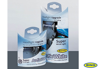 Ring H4 styling headlight bulbs x 2 - Arctic White no. LG205