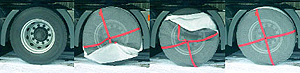 AutoSock For Trucks/Auto Sock - textile wheel covers with an elasticated edge; you just slip them over the driving wheels when you find yourself getting stuck. ("Yes - it really is this easy" and "Yes, of course they work!")