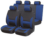 Walser COLLADA AEROTEX Black and Blue Car Seat Covers at The Roof Box Company