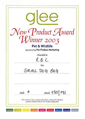 Pet Product Marketing - Best new product is in the bag at Glee Petindex