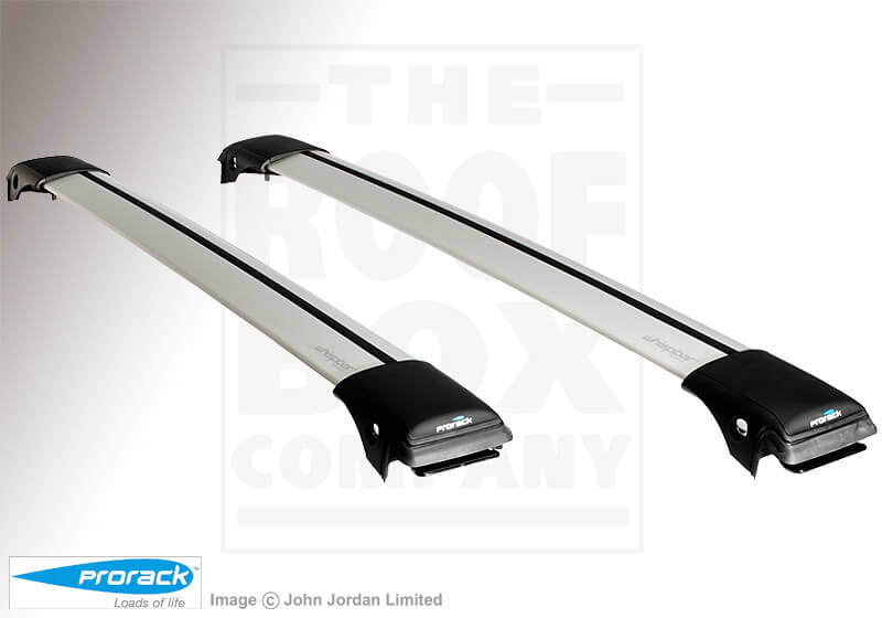 Nissan Pathfinder five door (2014 onwards):Whispbar roof bars package - S56 Aero-X silver bars