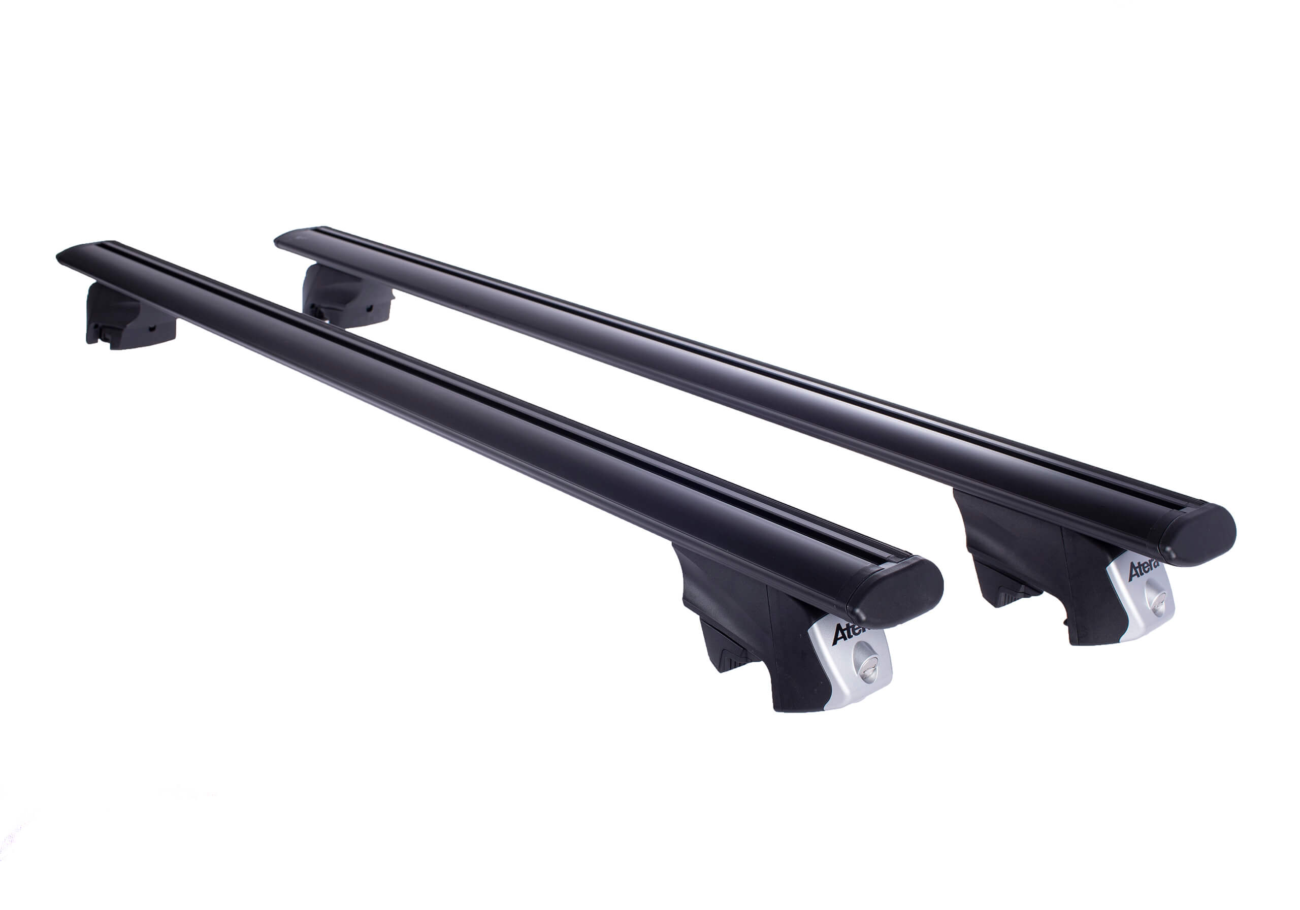 Hyundai Santa Fe (2012 to 2018):Atera SIGNO RTD 122cm black aero-profile aluminium bars 