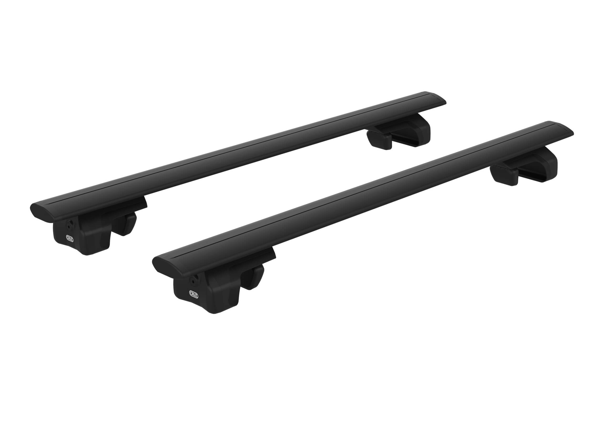 Peugeot Partner Combi (1996 to 2008):CRUZ raised rails package with 108cm black aluminium bars