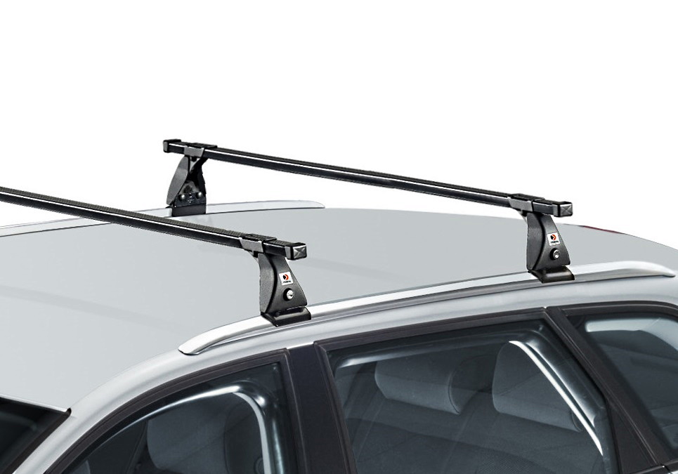 Fiat 500X (2015 onwards):FIRRAK 105cm X roof bars with fitting kit 3026