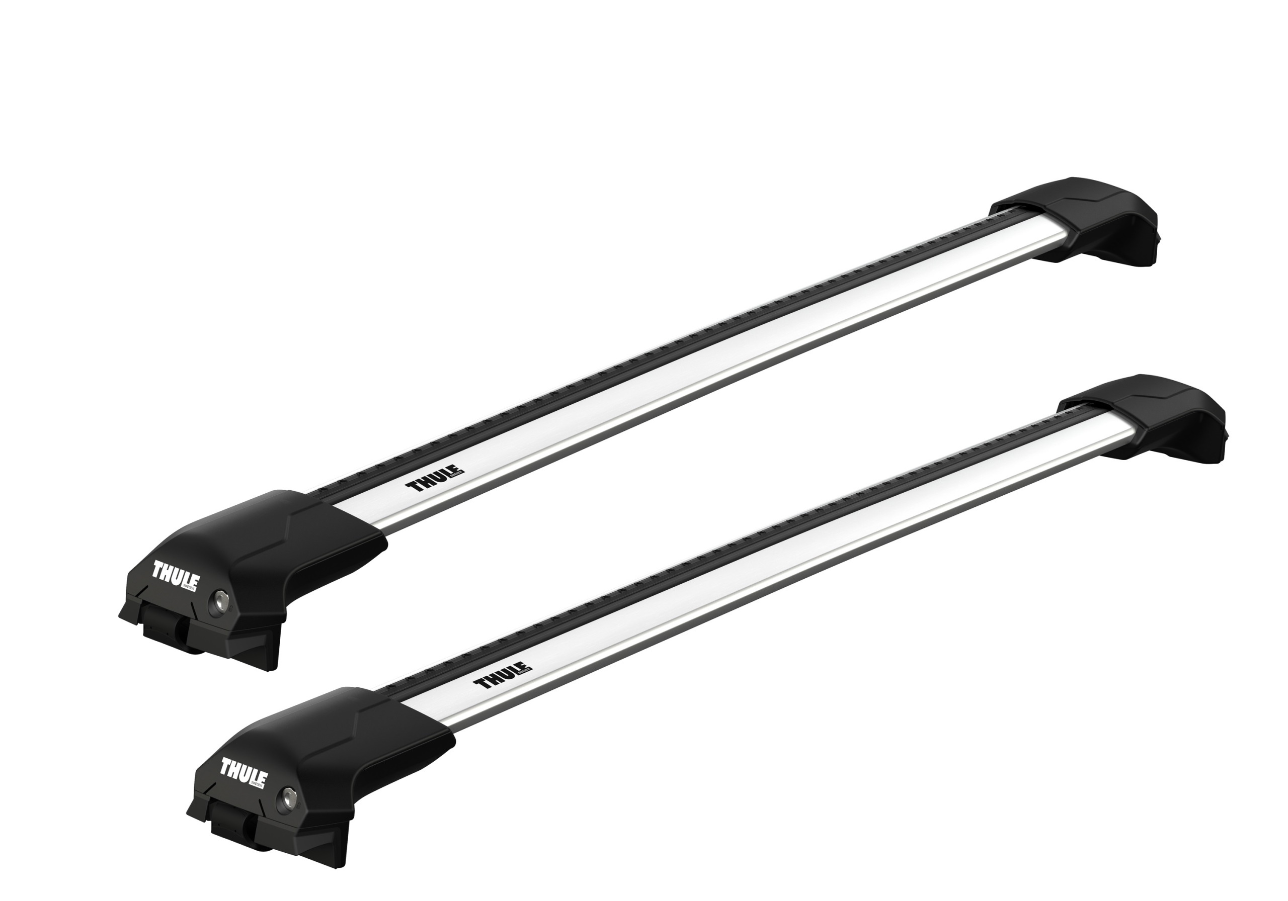 Nissan X-trail (2014 to 2022):Thule Edge silver WingBars package - 7204, 7213, 7212