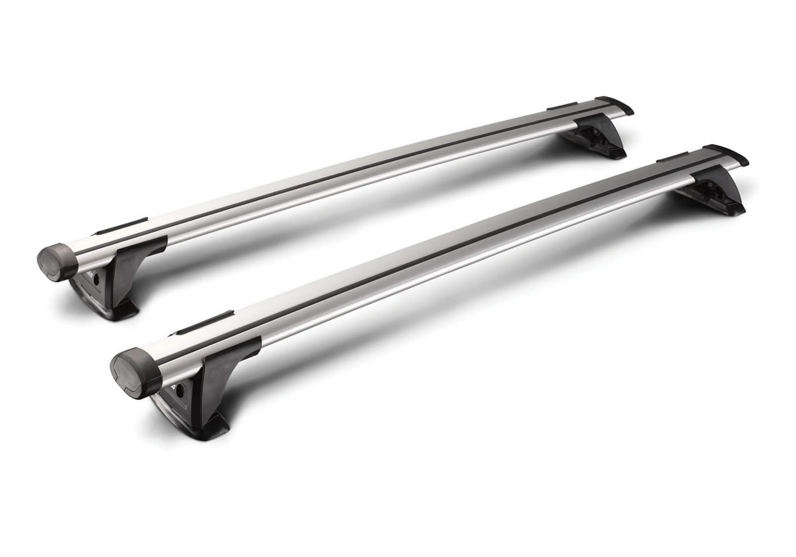 Nissan Pathfinder five door (2005 to 2013):Yakima roof bars package - S17 silver bars with K493 kit