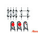 4 x Atera GIRO AF aluminium bike carriers with roof bars