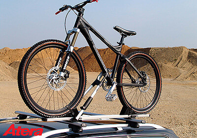 4 x Atera GIRO AF aluminium bike carriers with roof bars