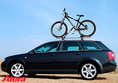 4 x Atera GIRO AF aluminium bike carriers with roof bars