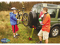:Pendle 4 bike Hang On rack - 4WDs + large spares - fits over tow ball