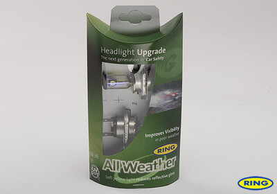 Ring H4 safety headlight bulbs x 2 - All Weather no. LG306