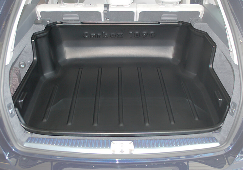 Mercedes Benz C Class estate (2014 to 2021):Carbox Classic S boot liner, black, for Mercedes C Class estate, 101090000