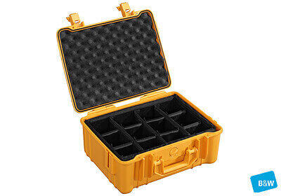 B&W outdoor.case, Type 40, orange, padded dividers, no. 1.4016/O/RPD