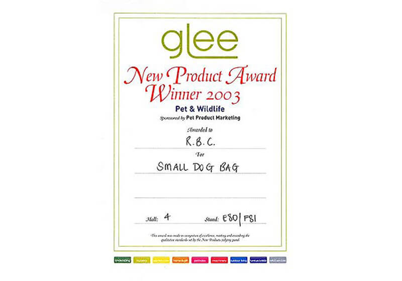 Dog Bag: Glee New Product Award Winner 2003