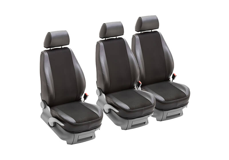 Volkswagen VW T6 Caravelle (2015 onwards):PeBe Stark 1 + 1 + 1 seat cover set, with headrests, no. 744517NR
