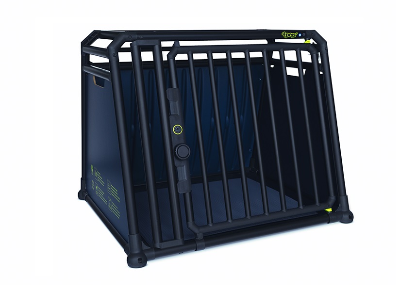 Peugeot Partner Combi (1996 to 2008):4pets PRO, TV-approved black dog cage, size 4 Small