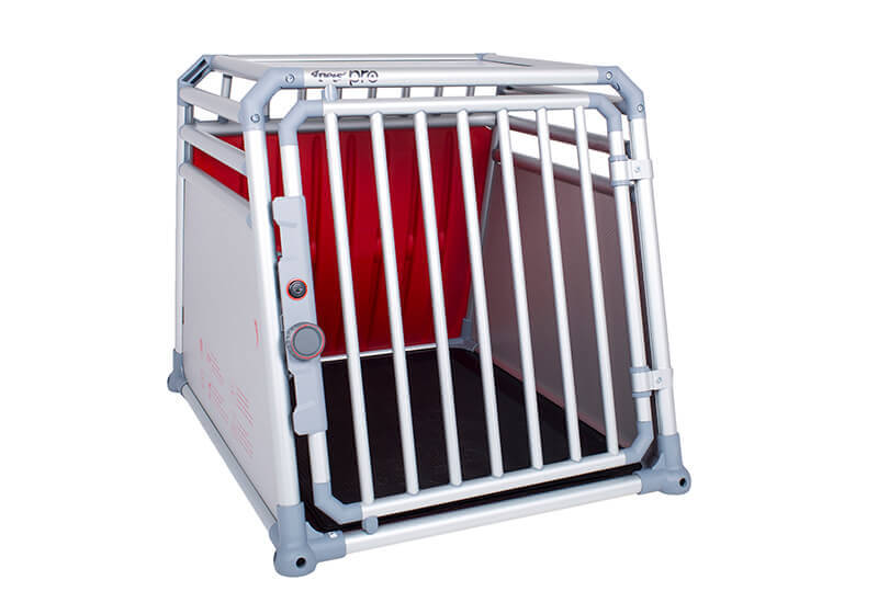 Peugeot Partner Combi (1996 to 2008):4pets PRO, TV-approved silver dog cage, size 3 Small