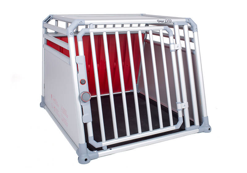 Peugeot Partner Combi (1996 to 2008):4pets PRO, TV-approved silver dog cage, size 4 Small