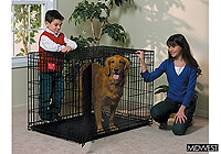 :Midwest 42" folding dog cage, double door, black, no. MD1642DD