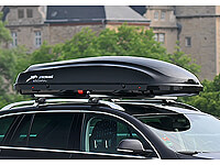 :KAMEI Delphin 470 gloss black roof box LEFT side opening no. KM367 (08136741)