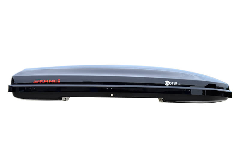 :Package deal: KAMEI Oyster 450 gloss black roof box no. KM391 and bars