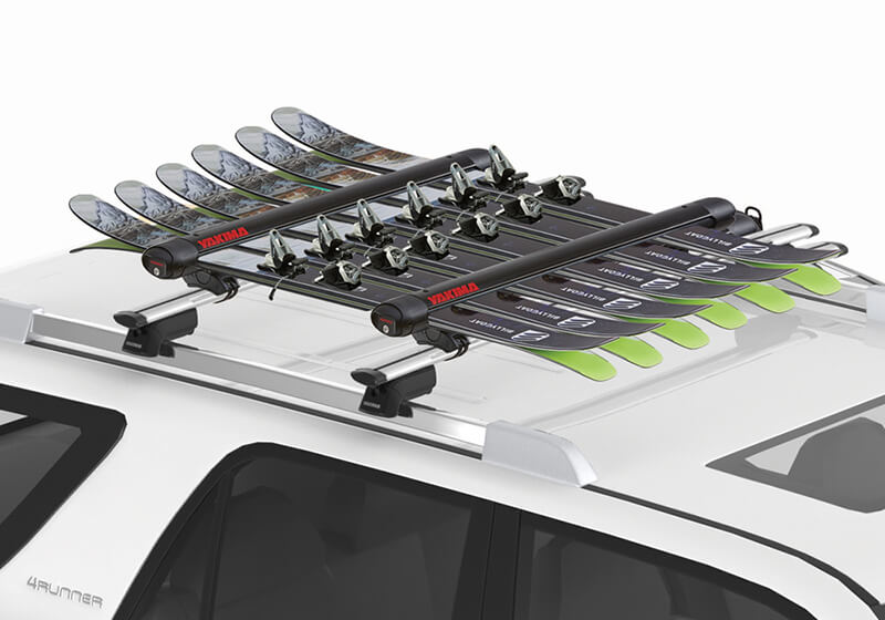 :Yakima FatCat Evo 6 black - ski and board carrier with roof bars