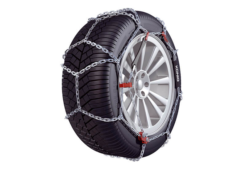 BMW 5 series four door saloon (2004 to 2010):Knig CB-12 snow chains (pair) no. CB-12 100