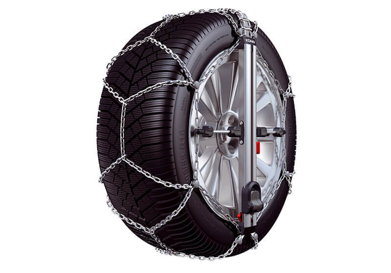 Mercedes Benz E Class four door saloon (1995 to 2002):Konig CU-9 Easy-fit snow chains (pair) no. CU-9 080