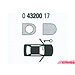 KAMEI Audi/VW/Seat group grip cover supplementary set (2), polished, 43200: