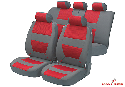 Walser velours car seat covers, Bozen red, 12398