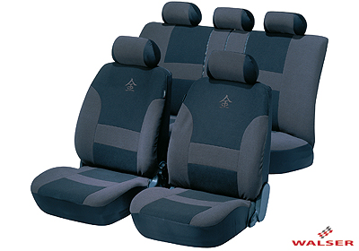 Walser velour car seat covers, Cassis anthracite, 12677