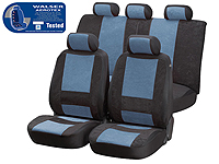 Renault Clio three door (2005 onwards) :Walser Aerotex car seat covers, Aquilo black and blue, 17100