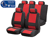 Renault Clio three door (2005 onwards) :Walser Aerotex car seat covers, Aquilo black and red, 17101