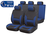 Renault Clio three door (2005 onwards) :Walser Aerotex car seat covers, Collada black and blue, 17103