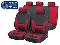 Renault Clio three door (2005 onwards) :Walser Aerotex car seat covers, Collada black and red, 17104