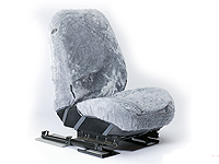Renault Clio three door (2005 onwards) :Walser car seat cover (1), real sheepskin, silver-grey, 19325