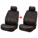 Walser car front seat covers black leather (side airbag compatible) x 2 SPECIAL OFFER - WL19601-2