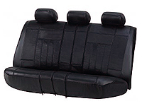 Renault Clio three door (2005 onwards) :Walser rear car seat cover black leather - WL19602