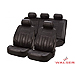 Walser car seat covers, black leather full set - WL19620