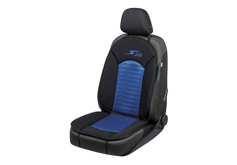 Rover 75 four door saloon (1999 to 2005):Walser S-Race seat cushion, single, black/blue, 11653