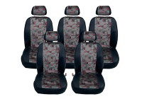 Citroen Synergie (1994 to 2002) :Walser MPV seat cover set, Oslo red, no. WL10490L
