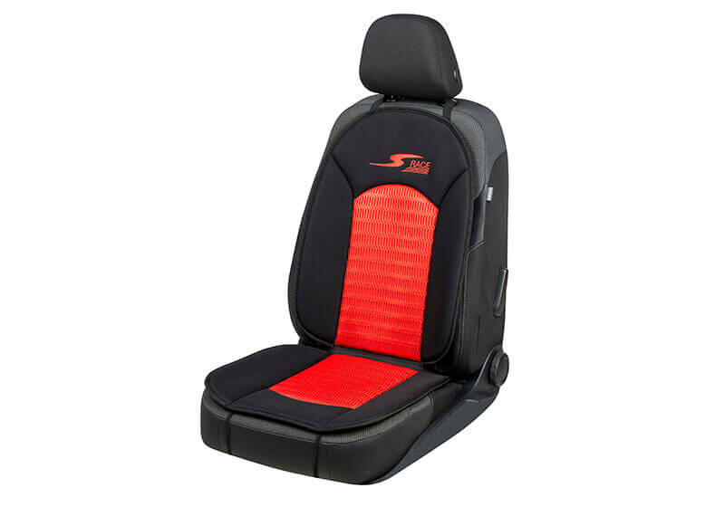 Rover 75 four door saloon (1999 to 2005):Walser S-Race seat cushion, single, black/red, 11654