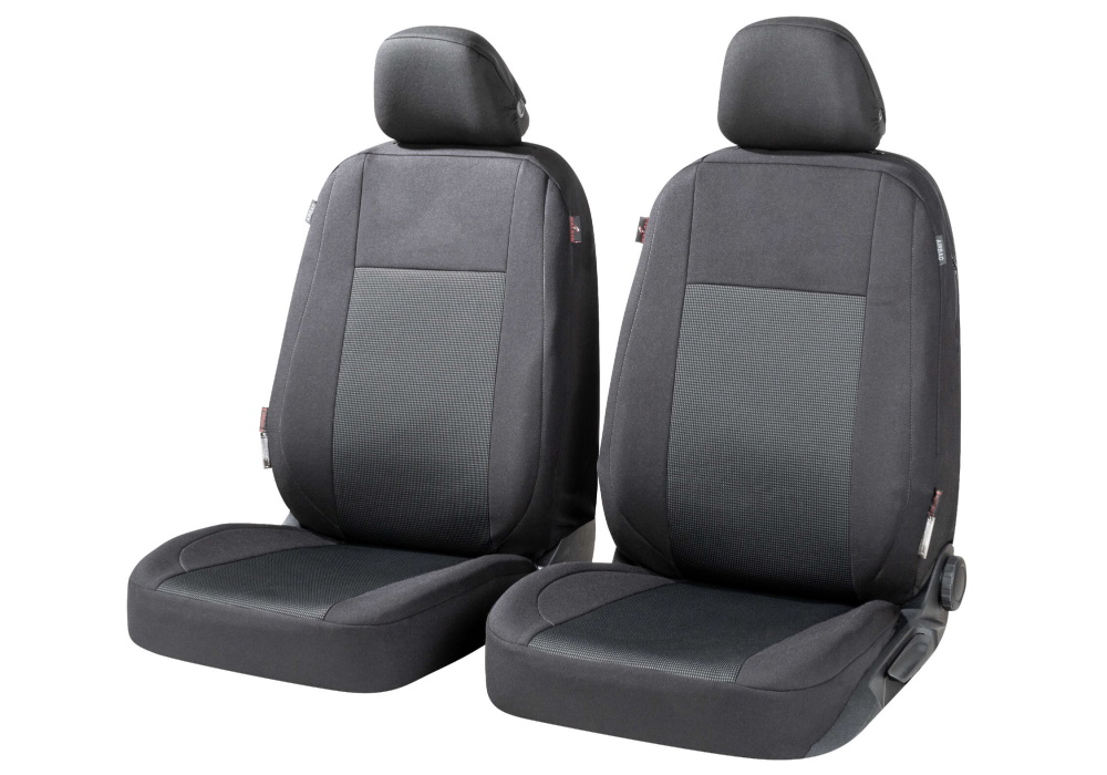 Fiat Punto five door (2006 to 2009):Walser ZIPP-IT seat covers, front seats only, Ardwell black-grey, 11867