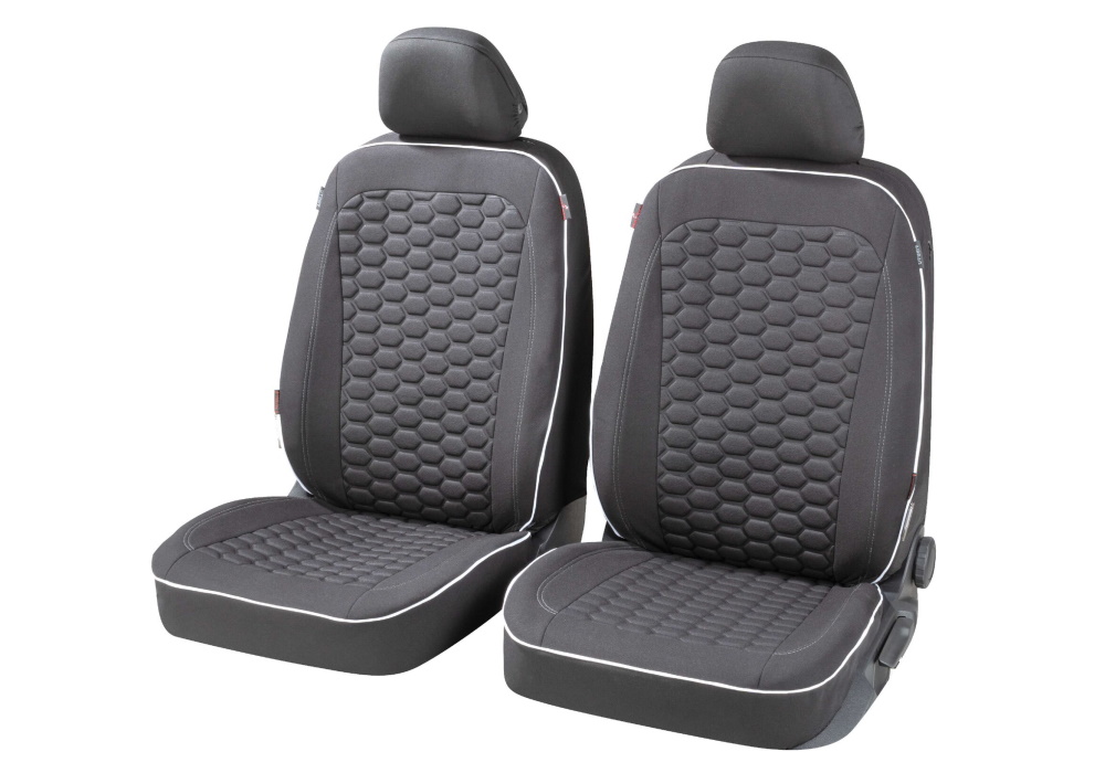 Peugeot 5008 (2017 onwards):Walser ZIPP-IT seat covers, front seats only,  Kendal black, 11863