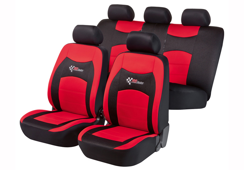 Ford Maverick three door (1993 to 2000):Walser seat covers, full set, RS Racing red, 11819
