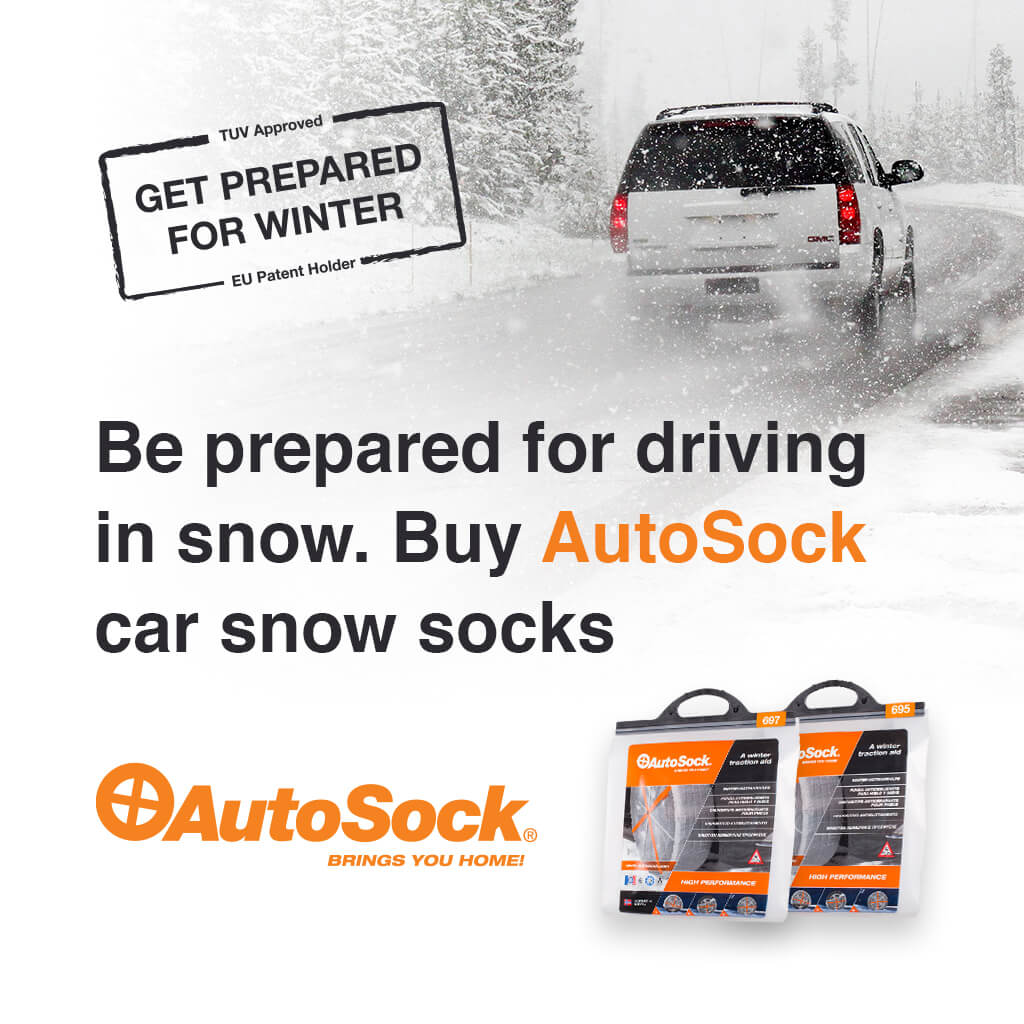 Get prepared for driving in snow with AutoSock car snow socks