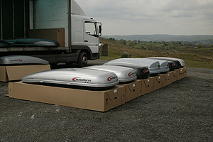 The Roof Box Company on location at Danny Bridge car park, near Sedbergh