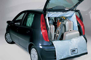 Safe Bag: a new concept in car safety and protection, designed to keep bulky objects in place, whilst keeping the vehicle clean and the passengers safe - a car safeguard , and there is one for most modern hatchbacks, estates, 4x4s and MPVs at The Roof Box Company Safe Bag: a new concept in car safety and protection, designed to keep bulky objects in place, whilst keeping the vehicle clean and the passengers safe - a car safeguard , and there is one for most modern hatchbacks, estates, 4x4s and MPVs at The Roof Box Company