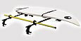 Kayak, canoe and small boat carriers, surfboard and sailboard racks, mast and paddle holders and other water sports accessories at The Roof Box Company