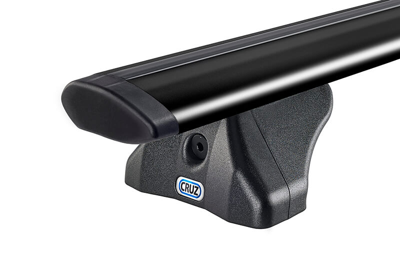 Ford Tourneo Connect L1 (SWB) (2014 onwards):CRUZ 128cm Airo FIX black aluminium roof bars with fitting kit 6534